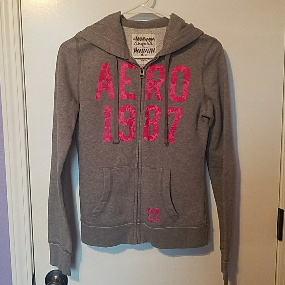 Gray Aeropostale zip up jacket